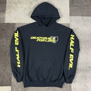 Juice WRLD Deathrace For Love Black Hoodie Size‎ Medium Half Evil Black/Yellow